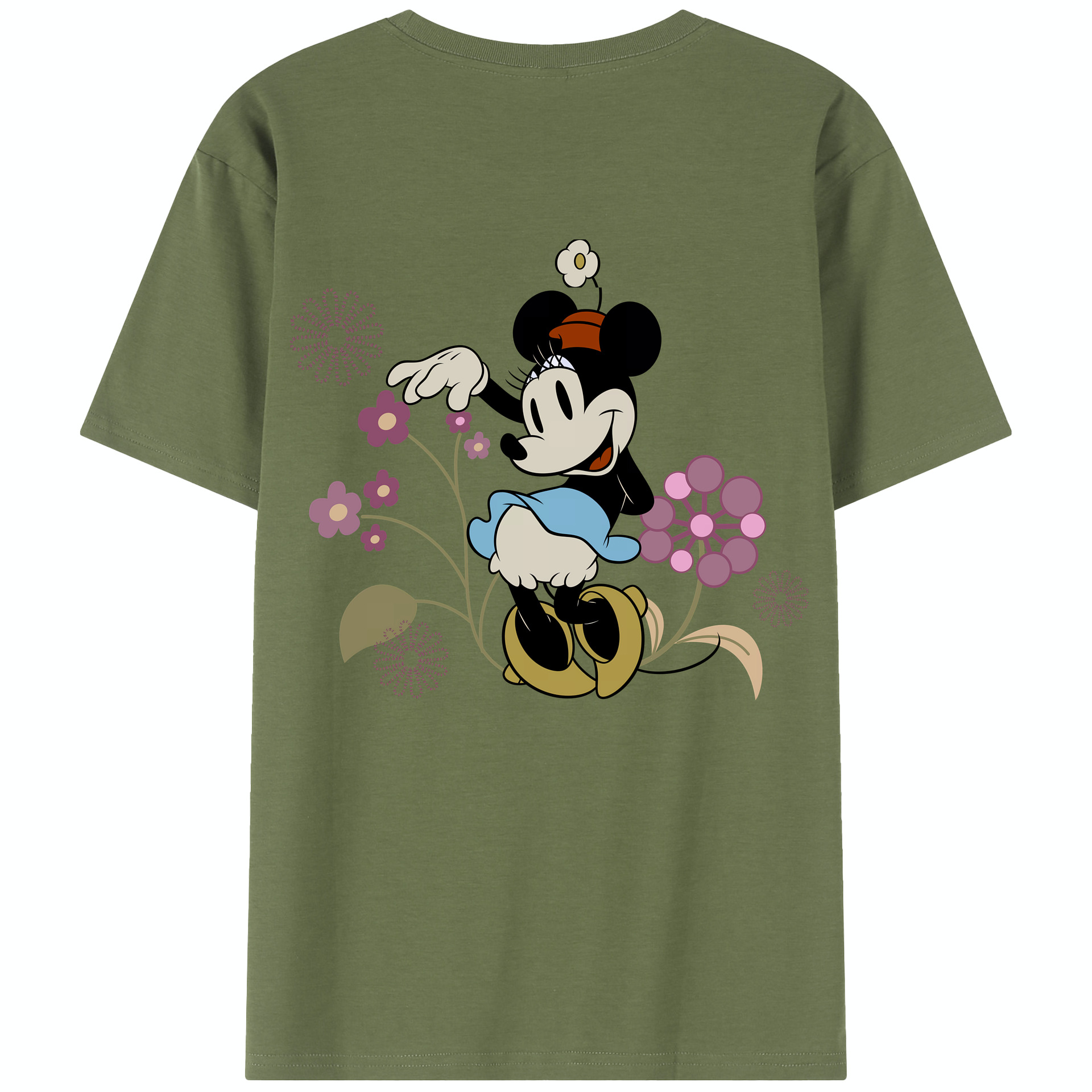 （画像用） ミッキーマウス Mickey Mouse 綿100％半袖Tシャツ（背面プリント）